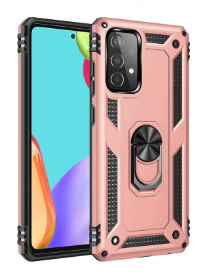 Newface Samsung Galaxy A52 Kılıf Sofya Yüzüklü Silikon Kapak - Rose