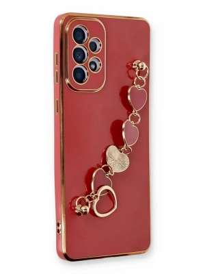 Newface Samsung Galaxy A53 5G Kılıf Esila Silikon - Kırmızı