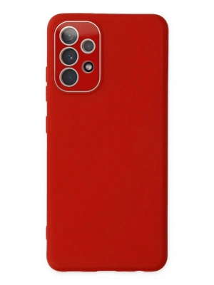 Newface Samsung Galaxy A53 5G Kılıf Lansman Glass Kapak - Kırmızı