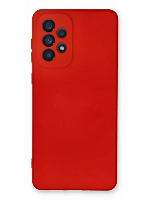 Newface Samsung Galaxy A53 5G Kılıf Nano içi Kadife Silikon - Kırmızı