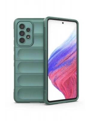 Newface Samsung Galaxy A53 5G Kılıf Optimum Silikon - Koyu Yeşil