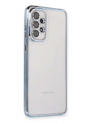 Newface Samsung Galaxy A53 5G Kılıf Razer Lensli Silikon - Açık Mavi