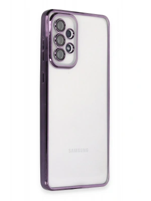 Newface Samsung Galaxy A53 5G Kılıf Razer Lensli Silikon - Mor