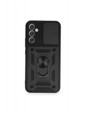 Newface Samsung Galaxy A54 5G Kılıf Pars Lens Yüzüklü Silikon - Siyah