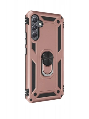 Newface Samsung Galaxy A54 5G Kılıf Sofya Yüzüklü Silikon Kapak - Rose