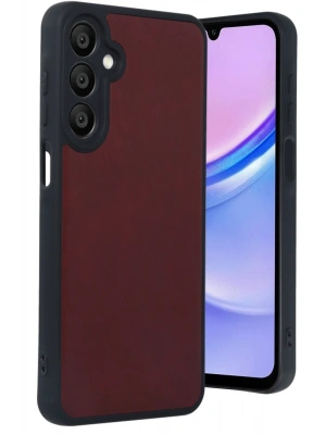 Newface Samsung Galaxy A55 5G Kılıf Aras Deri Kapak - Bordo