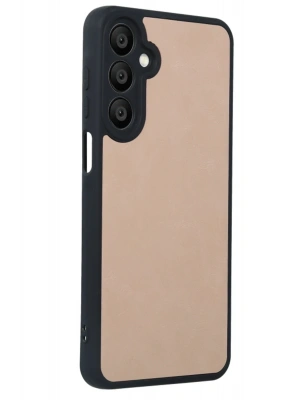 Newface Samsung Galaxy A55 5G Kılıf Aras Deri Kapak - Pudra