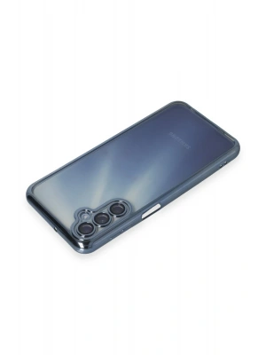 Newface Samsung Galaxy A55 5G Kılıf Razer Lensli Silikon - Açık Mavi