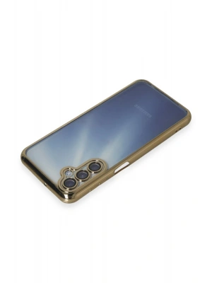 Newface Samsung Galaxy A55 5G Kılıf Razer Lensli Silikon - Gold