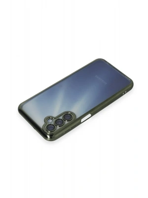 Newface Samsung Galaxy A55 5G Kılıf Razer Lensli Silikon - Yeşil