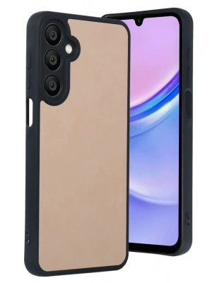 Newface Samsung Galaxy A56 Kılıf Aras Deri Kapak - Pudra