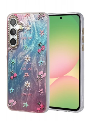 Newface Samsung Galaxy A56 Kılıf Blade Aynalı Desenli Kapak - Desen 4