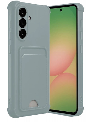 Newface Samsung Galaxy A56 Kılıf Kelvin Kartvizitli Silikon - Açık Yeşil