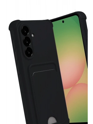Newface Samsung Galaxy A56 Kılıf Kelvin Kartvizitli Silikon - Siyah