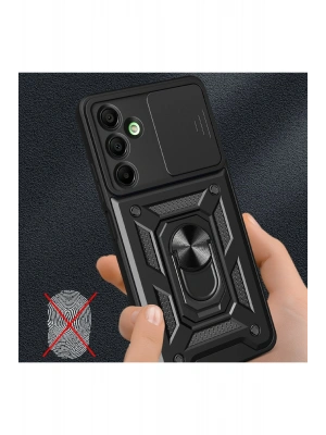 Newface Samsung Galaxy A56 Kılıf Pars Lens Yüzüklü Silikon - Yeşil
