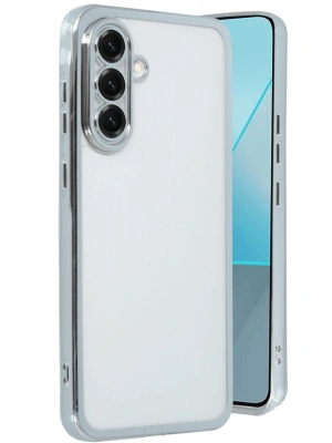 Newface Samsung Galaxy A56 Kılıf Razer Lensli Silikon - Gümüş