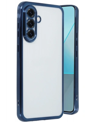 Newface Samsung Galaxy A56 Kılıf Razer Lensli Silikon - Lacivert