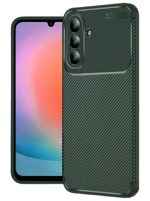 Newface Samsung Galaxy A57 5G Auto Focus Karbon Kapak - Koyu Yeşil