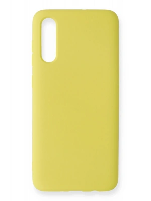 Newface Samsung Galaxy A70 Kılıf Nano içi Kadife Silikon - Sarı