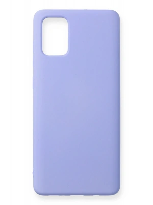 Newface Samsung Galaxy A71 Kılıf Nano içi Kadife Silikon - Lila