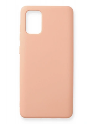 Newface Samsung Galaxy A71 Kılıf Nano içi Kadife Silikon - Pudra