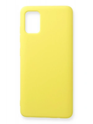 Newface Samsung Galaxy A71 Kılıf Nano içi Kadife Silikon - Sarı