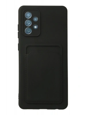 Newface Samsung Galaxy A72 Kılıf Kelvin Kartvizitli Silikon - Siyah