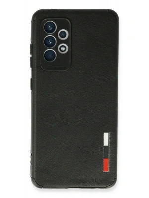 Newface Samsung Galaxy A72 Kılıf Loop Deri Silikon - Siyah