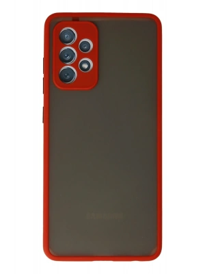 Newface Samsung Galaxy A72 Kılıf Montreal Silikon Kapak - Kırmızı