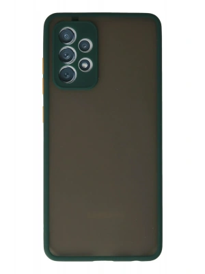 Newface Samsung Galaxy A72 Kılıf Montreal Silikon Kapak - Koyu Yeşil