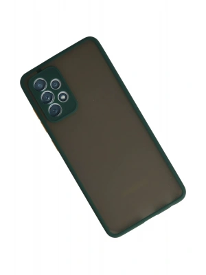 Newface Samsung Galaxy A72 Kılıf Montreal Silikon Kapak - Koyu Yeşil