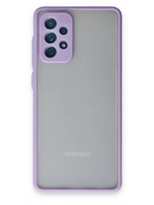 Newface Samsung Galaxy A72 Kılıf Montreal Silikon Kapak - Mor