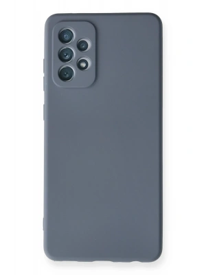 Newface Samsung Galaxy A72 Kılıf Nano içi Kadife Silikon - Gri