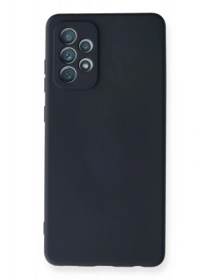 Newface Samsung Galaxy A72 Kılıf Nano içi Kadife Silikon - Lacivert