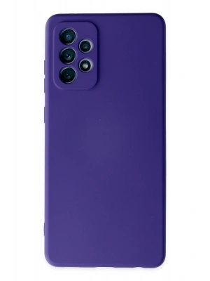 Newface Samsung Galaxy A72 Kılıf Nano içi Kadife Silikon - Mor