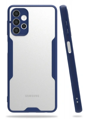 Newface Samsung Galaxy A72 Kılıf Platin Silikon - Lacivert