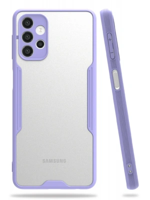 Newface Samsung Galaxy A72 Kılıf Platin Silikon - Lila
