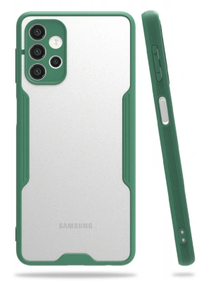 Newface Samsung Galaxy A72 Kılıf Platin Silikon - Yeşil