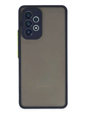 Newface Samsung Galaxy A73 5G Kılıf Montreal Silikon Kapak - Lacivert