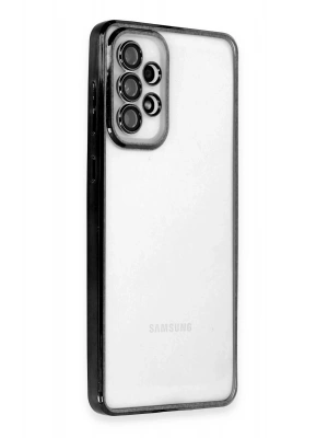 Newface Samsung Galaxy A73 5G Kılıf Razer Lensli Silikon - Siyah