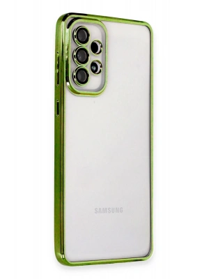 Newface Samsung Galaxy A73 5G Kılıf Razer Lensli Silikon - Yeşil