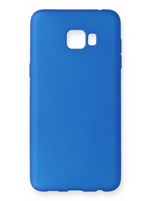 Newface Samsung Galaxy C7 Pro Kılıf First Silikon - Mavi