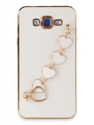 Newface Samsung Galaxy J7 Kılıf Esila Silikon - Beyaz