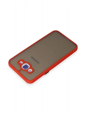 Newface Samsung Galaxy J7 Kılıf Montreal Silikon Kapak - Kırmızı