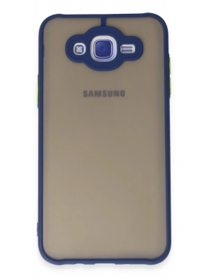 Newface Samsung Galaxy J7 Kılıf Montreal Silikon Kapak - Lacivert
