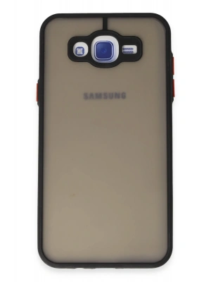 Newface Samsung Galaxy J7 Kılıf Montreal Silikon Kapak - Siyah