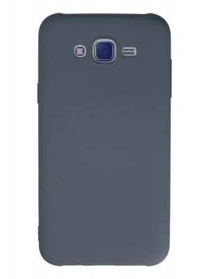 Newface Samsung Galaxy J7 Kılıf Nano içi Kadife Silikon - Gri