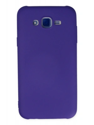 Newface Samsung Galaxy J7 Kılıf Nano içi Kadife Silikon - Mor