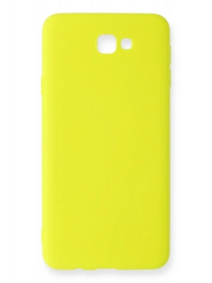 Newface Samsung Galaxy J7 Prime Kılıf Nano içi Kadife Silikon - Sarı
