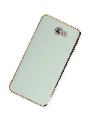 Newface Samsung Galaxy J7 Prime Kılıf Volet Silikon - Açık Yeşil